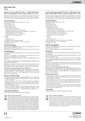 Vimar WELL-CONTACT PLUS Manual Del Usario