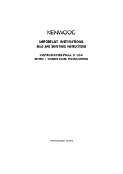 Kenwood 2307K Instruciones Para El Uso