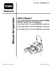 Toro Z Master Z550 Manual Del Operario