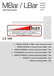 Bauer LBAR Manual De Instrucciones