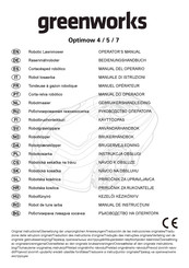 GreenWorks Optimow 5 Manual Del Operario