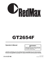 RedMax GT2654F Manual De Operario
