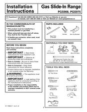 GE PGS975 Instrucciones De Instalación