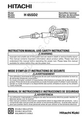 Hitachi H 65SD2 Manual De Instrucciones E Instrucciones De Seguridad