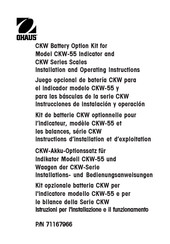 OHAUS CKW-55 Instrucciones De Instalación Y  Operación