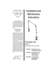 T&S B-0137 Instalación Y Las Instrucciones De Mantenimiento