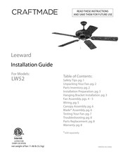 Craftmade Leeward LW52 Guia De Instalacion