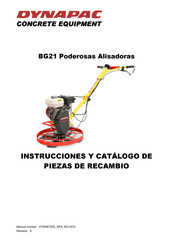 Dynapac BG21E Instrucciones Y Catálogo De Piezas De Recambio