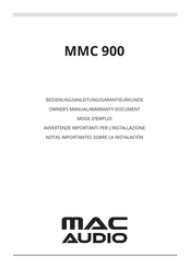 MAC Audio MMC 900 Instrucciones De Uso
