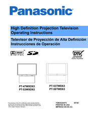 Panasonic PT-47WXD63 Instrucciones De Operación