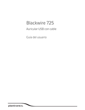 Plantronics Blackwire 725 Guia Del Usuario