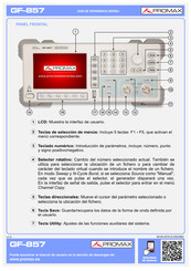 Promax GF-857 Guía De Referencia Rápida