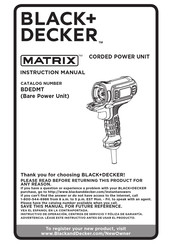 Black+Decker MATRIX BDEDMT Manual De Instrucciones