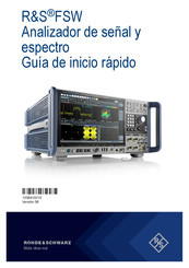 Rohde & Schwarz FSW13 Guia De Inicio Rapido