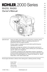 Kohler RH255 Manual Del Propietário
