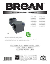 Broan B110H65RT Manual De Uso Y Instalación