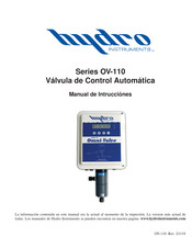 Hydro Instruments OV-110 Serie Manual De Intrucciones