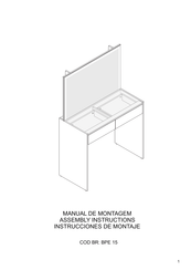 BRV MÓVEIS BPE 15 Instrucciones De Montaje