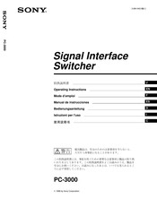 Sony PC-3000 Manual De Instrucciones