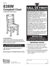 Whittier Wood Furniture Campbell 836W Instrucciones De Montaje