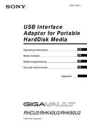 Sony GIGAVAULT RHCU2 Guía De Instrucciones