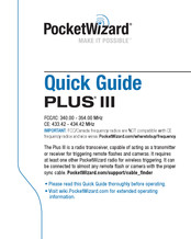 PocketWizard PLUS III Guia De Inicio Rapido