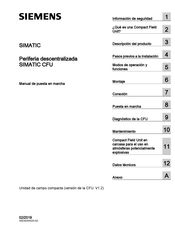 Siemens SIMATIC CFU Manual Del Usuario