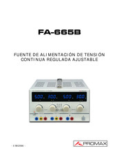 Promax FA-665B Manual De Instrucciones