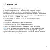 Motorola MOTONAV TN20 Guia De Inicio Rapido