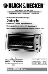 Black and Decker Dining-In CTO9000 Serie Instructivo Antes De Usar El Producto