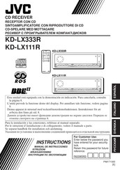 JVC KD-LX333R Manual De Instrucciones