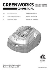 GreenWorks Commercial Optimow 66H Manual Del Operario