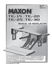 Maxon TE-15 Manual De Instrucciones