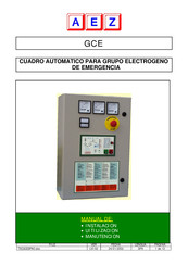 AEZ GCE Manual De Instalación,Utilización Y Cuidado