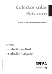 Peisa SOLAR ECO Vertical Manual De Instalación Y Mantenimiento