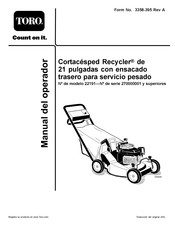 Toro Recycler Serie Manual Del Operario