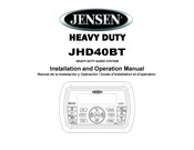 Jensen JHD40BT Manual De La Instalación Y Operación