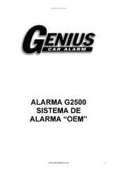 Genius Car Alarm G2500 Guia De Inicio Rapido