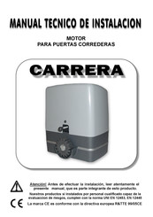 VDS CARRERA Manual Técnico De Instalación