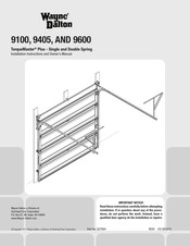 Wayne Dalton TorqueMaster Plus 9405 Instrucciones De Instalación Y Manual Del Propietario