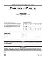 LOWES 1150 Serie Manual Del Operador