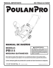 Poulan Pro PR111 Manual De Instrucciones