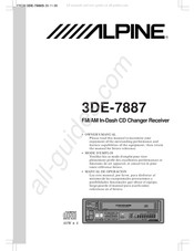 Alpine 3DE-7886S Manual De Operación