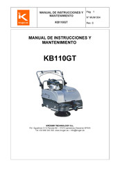 Krüger Technology KB110GT Manual De Instrucciones Y Mantenimiento