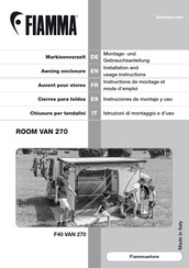 Fiamma F40van Instruciones De Montaje Y Uso