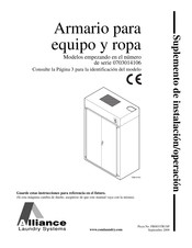 Alliance Laundry Systems AGI75 Suplemento De Instalacion/Operacion