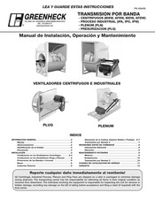 Greenheck PLUG Manual De Instalación, Operación Y Mantenimiento