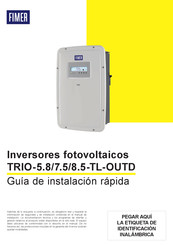 Fimer TRIO 8.5 TL Guia De Instalacion