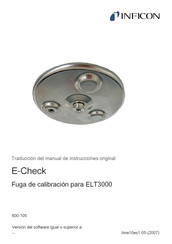 Inficon E-Check ELT3000 Traducción Del Manual De Instrucciones Original