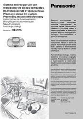 Panasonic RX-D26 Instrucciones De Funcionamiento